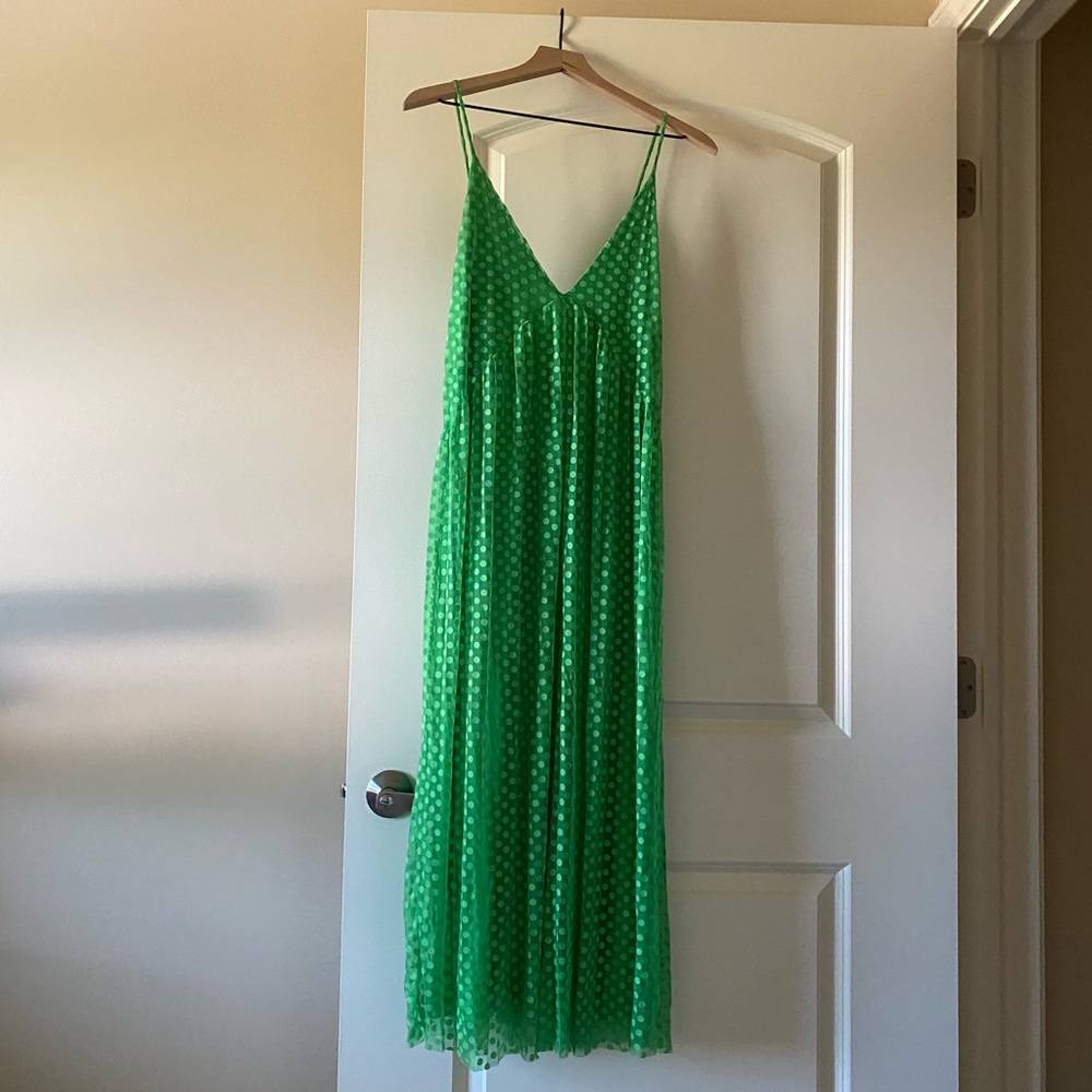 zara green dress